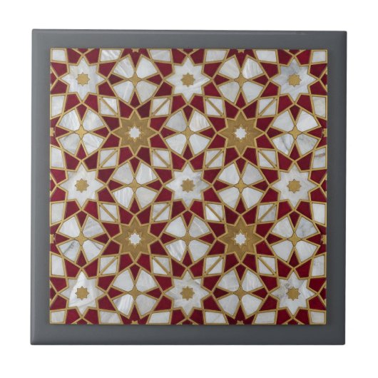 Luxury Moroccan Zellige Mosaic Infinite Pattern  Tegeltje (Voorkant)