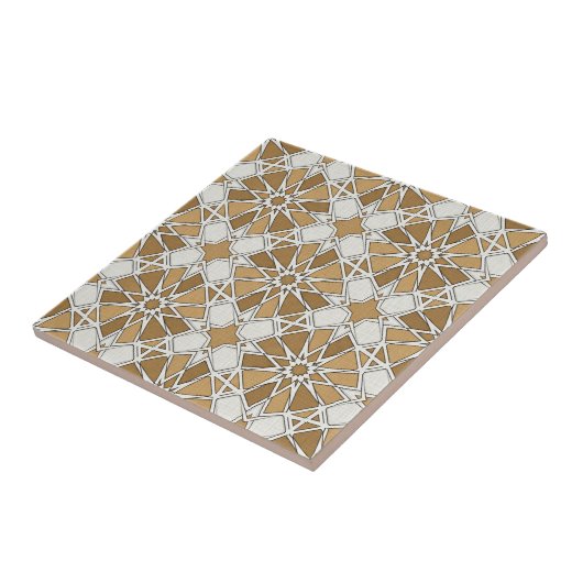 Luxury Moroccan Zellige Mosaic Pattern Tegeltje (Zijkant)