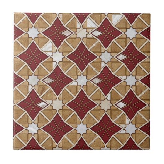 Luxury Moroccan Zellige Mosaic Seamless Pattern  Tegeltje (Voorkant)