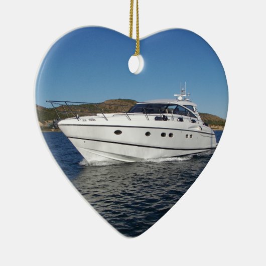 Luxury Motor Boat Keramisch Ornament (Rechts)