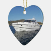 Luxury Motor Boat Keramisch Ornament (Links)