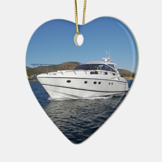 Luxury Motor Boat Keramisch Ornament (Links)