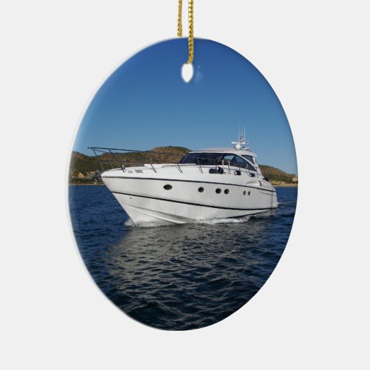Luxury Motor Boat Keramisch Ornament (Rechts)