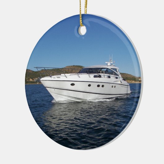 Luxury Motor Boat Keramisch Ornament (Links)