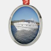 Luxury Motor Boat Metalen Ornament (Links)