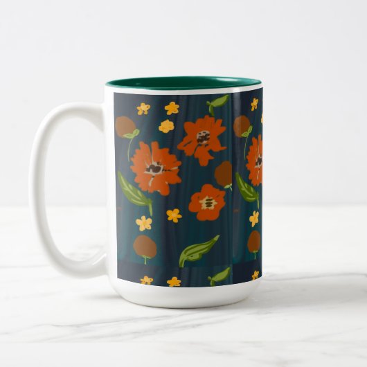 luxury mug for winter hot drinks tweekleurige koffiemok (Links)