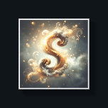 Luxury Mystical Golden Letter "S" - Ethereal Glowi Canvas Afdruk<br><div class="desc">A stunningly elegant depiction of the letter "S" crafted from flowing golden fibers and surrounded by a soft, ethereal mist. Decorated with floating golden spheres and shimmering bokeh lights, this piece creates a magical and sophisticated atmosphere. Perfect for personalized gifts, luxury nurseries, or as a stylish initial statement in modern...</div>