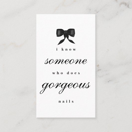 Luxury Nail Artist Beaty Salon Manicure QR Code  Visitekaartje (Voorkant)