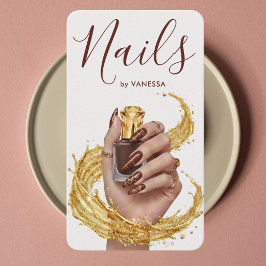 Luxury Nail Artist Manicurist Espresso Deep Clove Visitekaartje