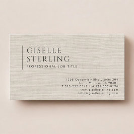 Luxury Natural Linen Visitekaartje
