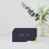 Luxury Navy and Gold Visitekaartje (Staand voorkant)