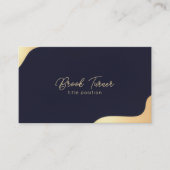 Luxury Navy and Gold Visitekaartje (Voorkant)