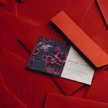 Luxury Navy Blue en Burgundy Floral Vrijgezellenfe