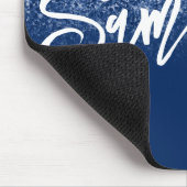 Luxury Navy Blue Glitter Ombre gepersonaliseerd Muismat (Hoek)