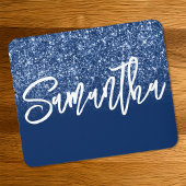 Luxury Navy Blue Glitter Ombre gepersonaliseerd Muismat