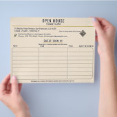 Luxury Navy/Cream Open House Both Sides Sign-In Flyer (Hand)