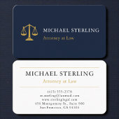 Luxury Navy Gold Attorney & Counselor at Law Visitekaartje
