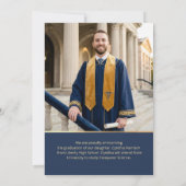 Luxury Navy & Gold Medical  Kaart (Achterkant)