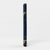 Luxury Navy Marble Gold Monogram Business Branding Case-Mate iPhone Case (Achterkant/rechts)