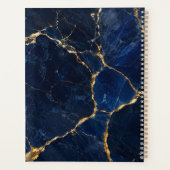 Luxury Navy Marble Gold Monogram Business Branding Planner (Achterkant)