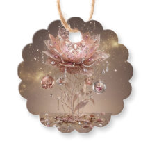 Luxury Neon Floral Scalloped Tags