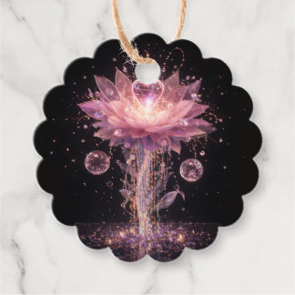 Luxury Neon Heart Scalloped Gift Tags Bedankjes Labels