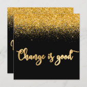 Luxury New Home Address Gold Glitter kondiging Aankondiging (Voorkant / Achterkant)