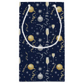 Luxury New Year Celebration – Champagne & Sparkle Klein Cadeauzakje (Achterkant)