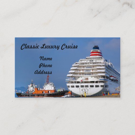 Luxury Ocean Cruise Liner Visitekaartje (Voorkant)
