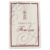 Luxury Old Money Retro Calligraphy Wedding Medium Cadeauzakje (Voorkant)