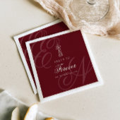 Luxury Old Money Retro Calligraphy Wedding Servet