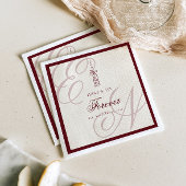 Luxury Old Money Retro Calligraphy Wedding Servet