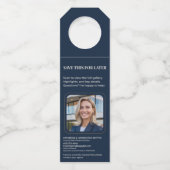 Luxury Open House Property Tour Favor QR Flessenhanger (Achterkant)