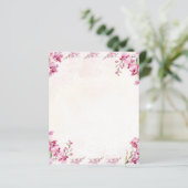Luxury Orchid Floral Watercolor Pink Blank Card (Staand voorkant)