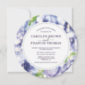 Luxury Paarse Floral Anemone Wedding Kaart (Voorkant)