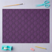 Luxury Paarse Floral Tissuepapier (Craft)