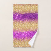 Luxury Paarse Gold Glitter Bad Handdoek (Handdoek)