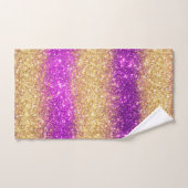 Luxury Paarse Gold Glitter Bad Handdoek (Handdoek)