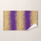 Luxury Paarse Gold Glitter Bad Handdoek (Handdoek)