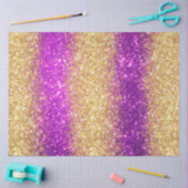 Luxury Paarse Gold Glitter Tissuepapier (Craft)