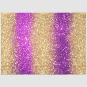 Luxury Paarse Gold Glitter Tissuepapier