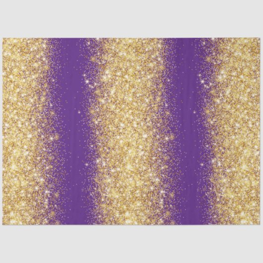 Luxury Paarse Gold Glitter Tissuepapier (Voorkant)