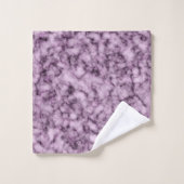 Luxury Paarse Marble Monogrammed Bad Handdoek (Wasdoekje)