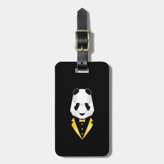 Luxury Panda Bagagelabel (Voorkant verticaal)