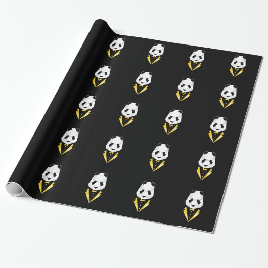 Luxury Panda Cadeaupapier (Uitgerold)