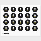 Luxury Panda Ronde Sticker (Vel)
