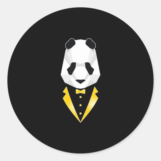 Luxury Panda Ronde Sticker (Voorkant)