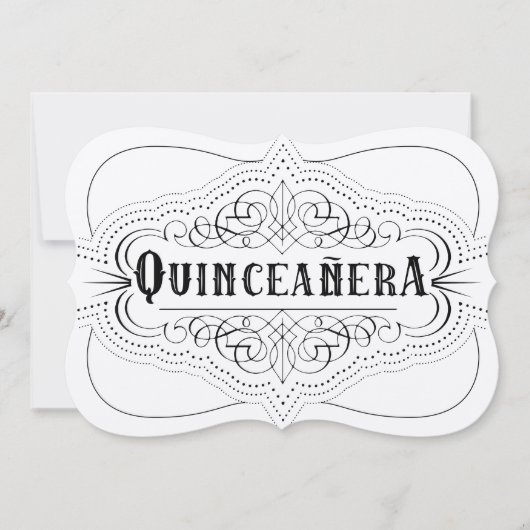 Luxury Paper Quinceañera Zuid-Westerne uitnodiging (Voorkant)