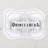 Luxury Paper Quinceañera Zuid-Westerne uitnodiging (Voorkant / Achterkant)