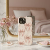 Luxury Pastel Pink Bows and Diamonds Phone Case iPhone Hoesje